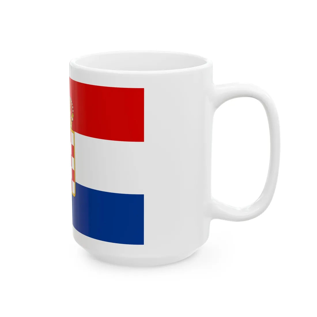 Civil Ensign of the Kingdom of Croatia-Slavonia 1892-1918 (Austria) White Coffee Mug - Go Mug Yourself