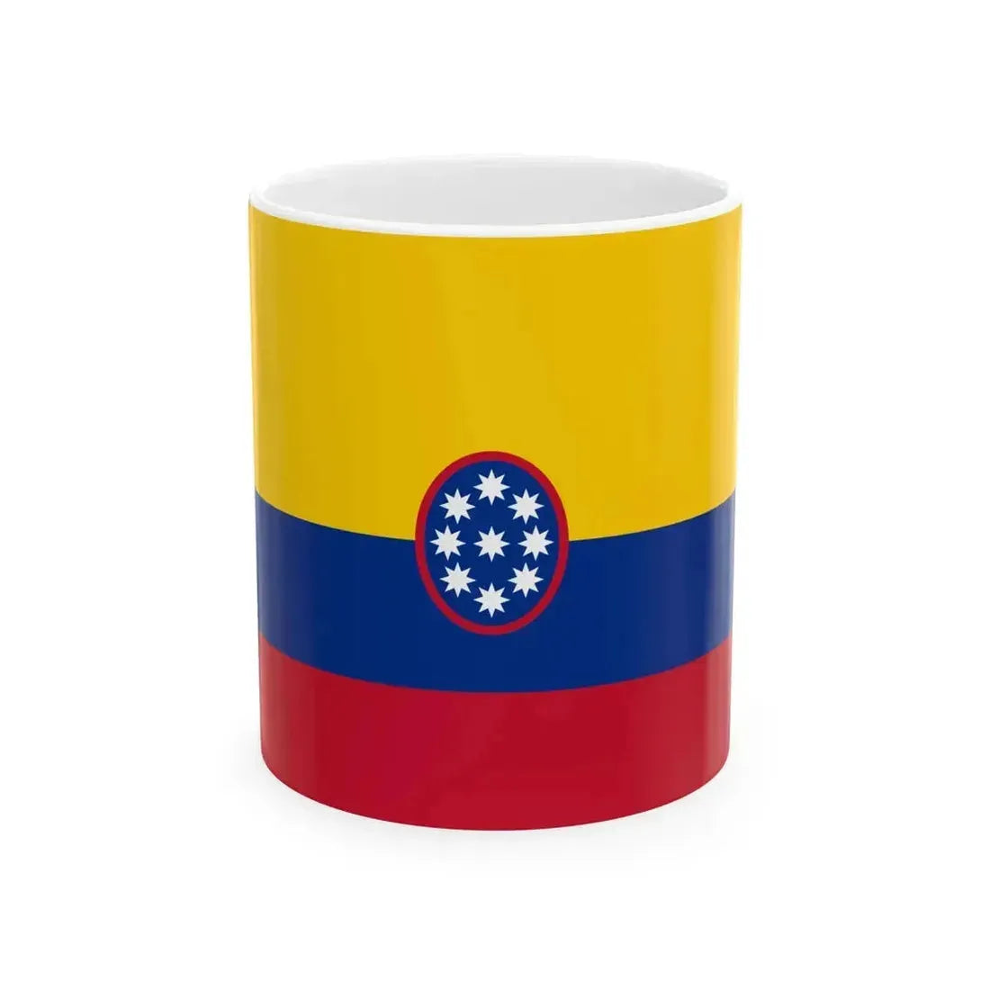 Civil ensign of United States of Colombia (Colombia) White Coffee Mug 11oz - Go Mug Yourself