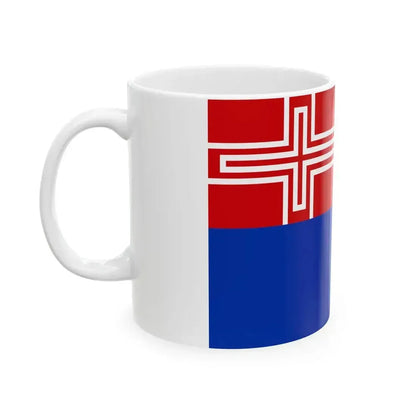 Civil Flag and Civil Ensign of the Kingdom of Sardinia 1816-1848 (Italy) White Coffee Mug - Go Mug Yourself