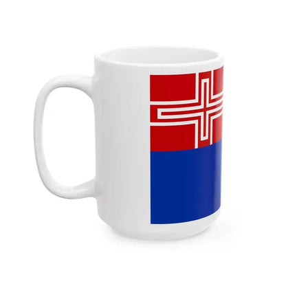 Civil Flag and Civil Ensign of the Kingdom of Sardinia 1816-1848 (Italy) White Coffee Mug - Go Mug Yourself