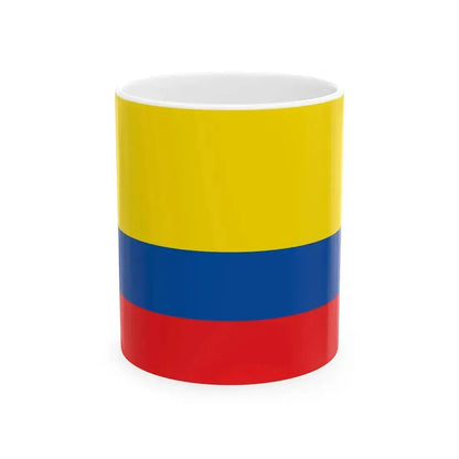 Civil flag and ensign of Ecuador 1900-2009 (Ecuador) White Coffee Mug 11oz - Go Mug Yourself