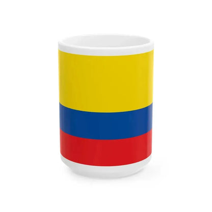 Civil flag and ensign of Ecuador 1900-2009 (Ecuador) White Coffee Mug 15oz - Go Mug Yourself