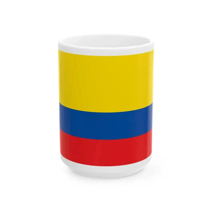 Civil flag and ensign of Ecuador 1900-2009 (Ecuador) White Coffee Mug 15oz - Go Mug Yourself