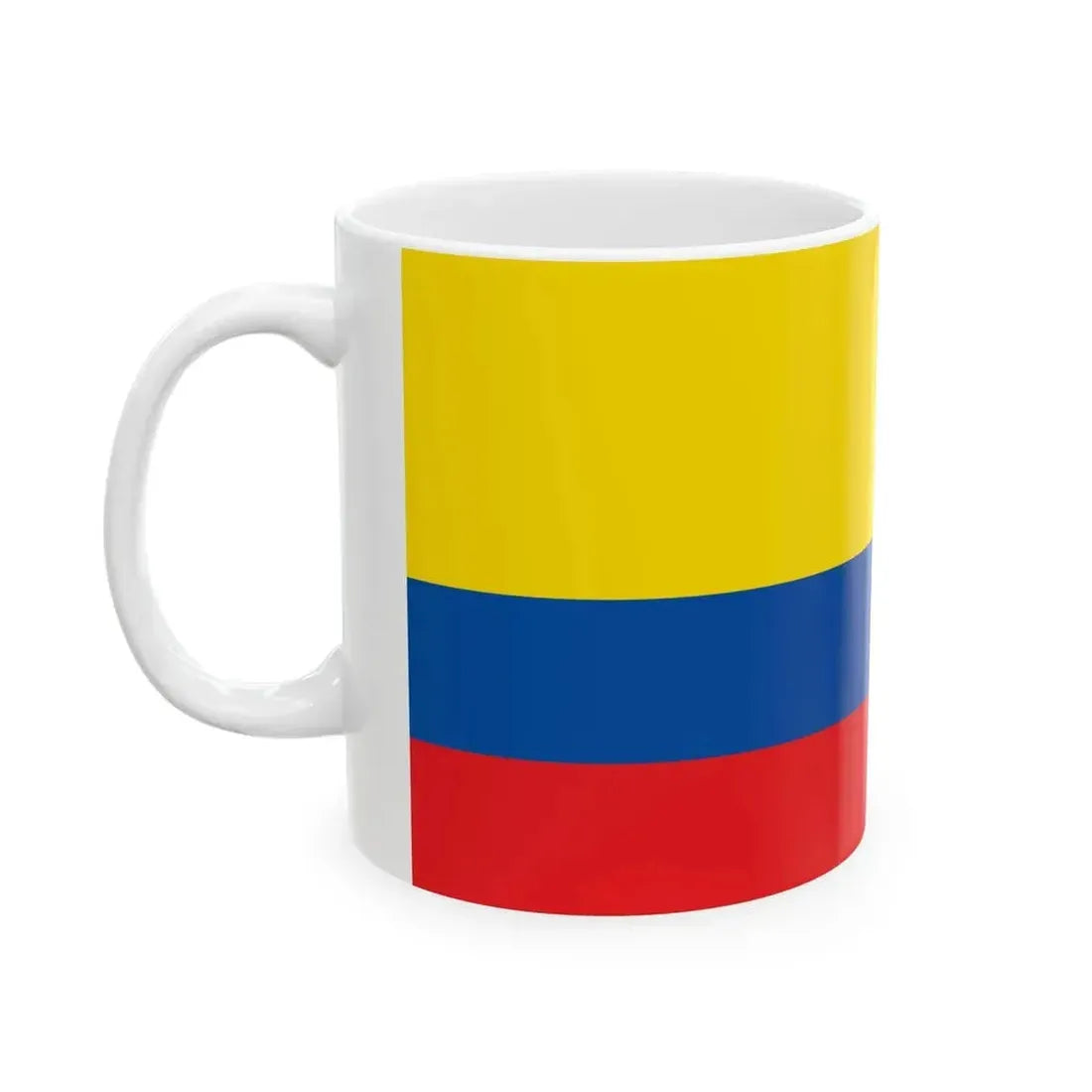 Civil flag and ensign of Ecuador 1900-2009 (Ecuador) White Coffee Mug - Go Mug Yourself