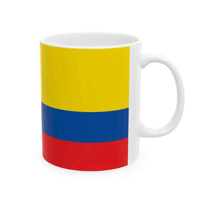 Civil flag and ensign of Ecuador 1900-2009 (Ecuador) White Coffee Mug - Go Mug Yourself