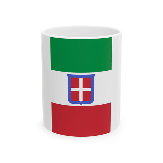 Civil flag of Italy 1861-1946 2 by 3 size hanging version (Eritrea) White Coffee Mug-11oz-Go Mug Yourself
