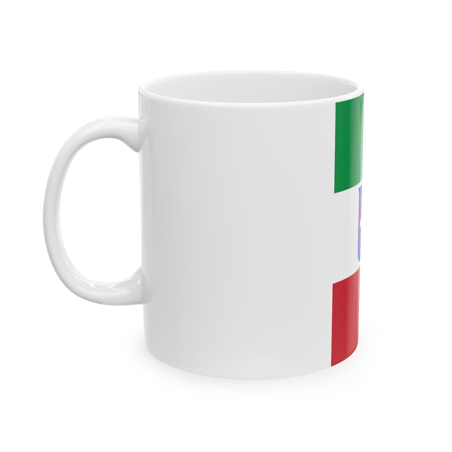 Civil flag of Italy 1861-1946 2 by 3 size hanging version (Eritrea) White Coffee Mug-Go Mug Yourself