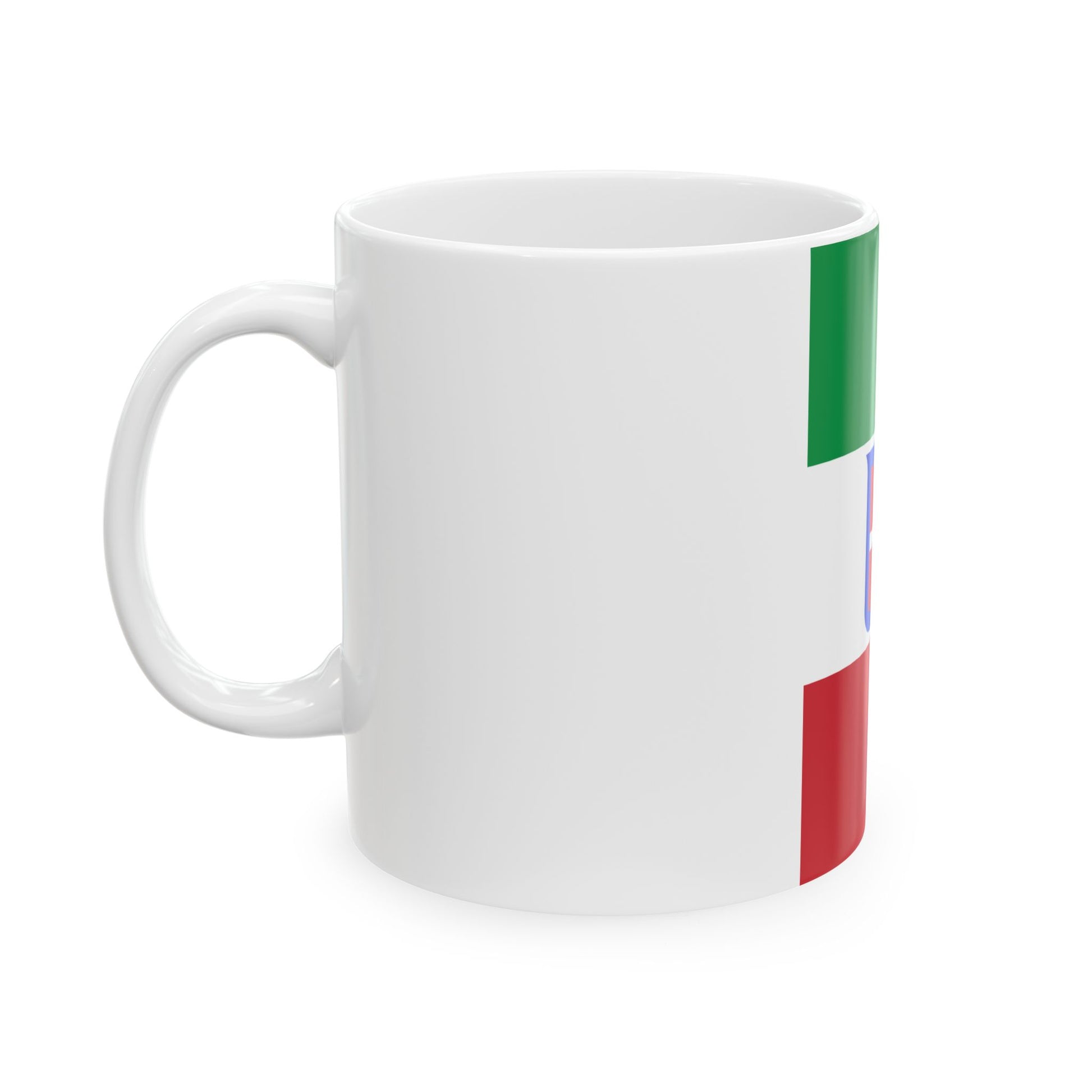 Civil flag of Italy 1861-1946 2 by 3 size hanging version (Eritrea) White Coffee Mug-Go Mug Yourself