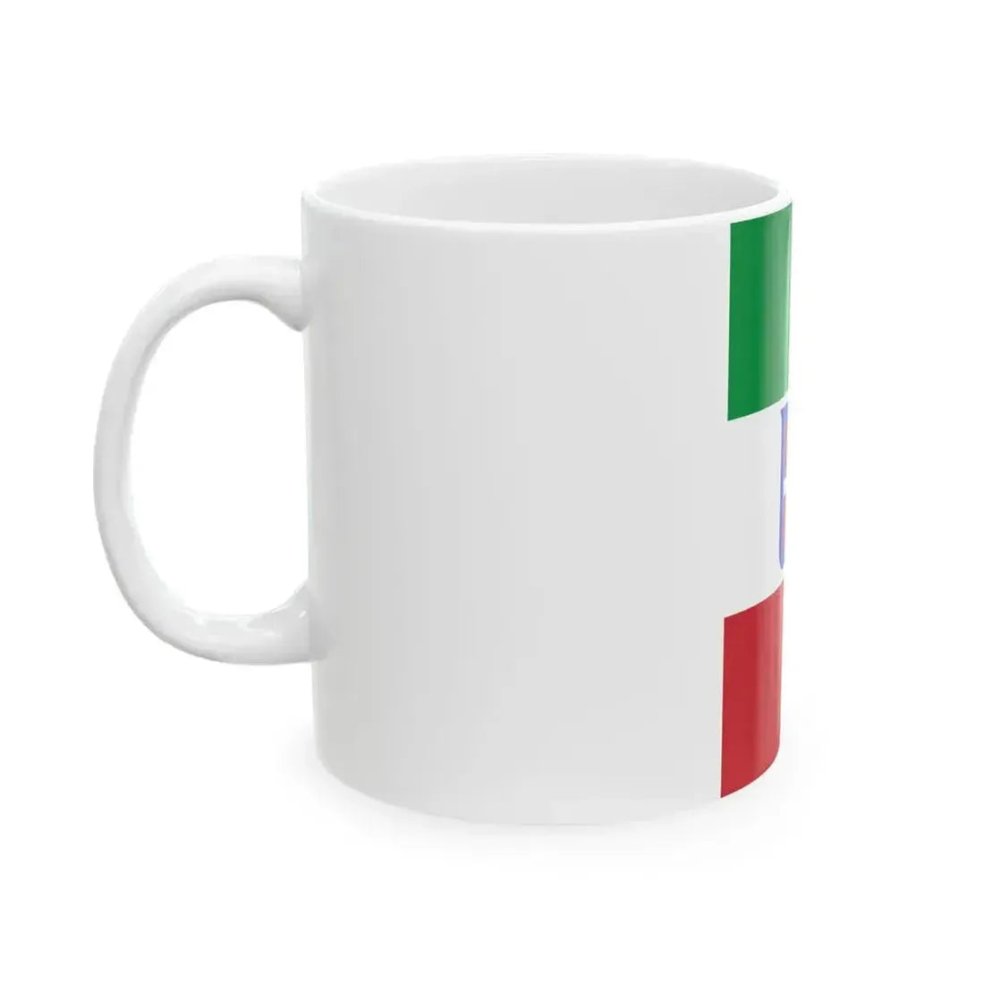 Civil flag of Italy 1861-1946 2 by 3 size hanging version (Eritrea) White Coffee Mug - Go Mug Yourself