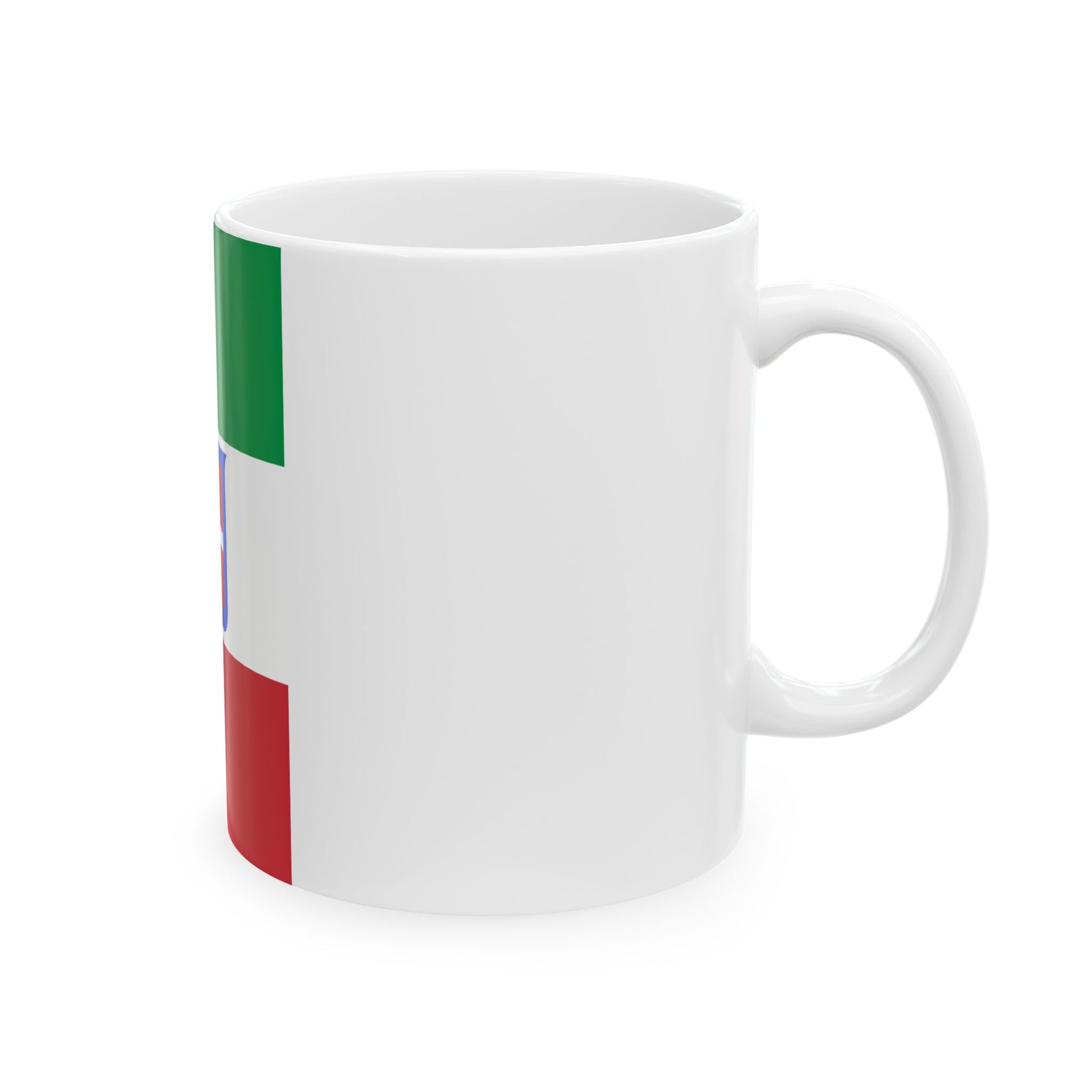 Civil flag of Italy 1861-1946 2 by 3 size hanging version (Eritrea) White Coffee Mug-Go Mug Yourself