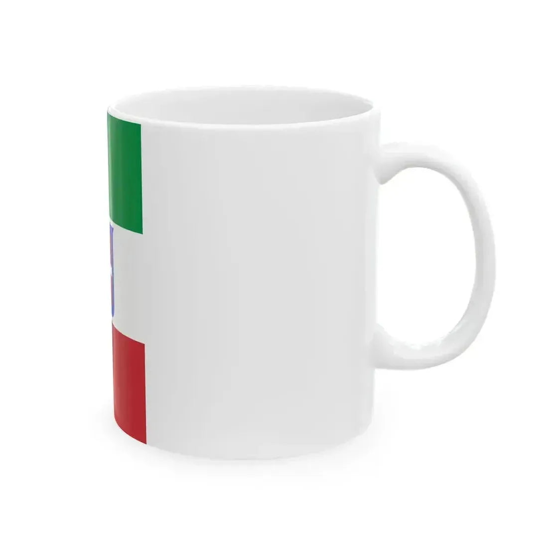 Civil flag of Italy 1861-1946 2 by 3 size hanging version (Eritrea) White Coffee Mug - Go Mug Yourself