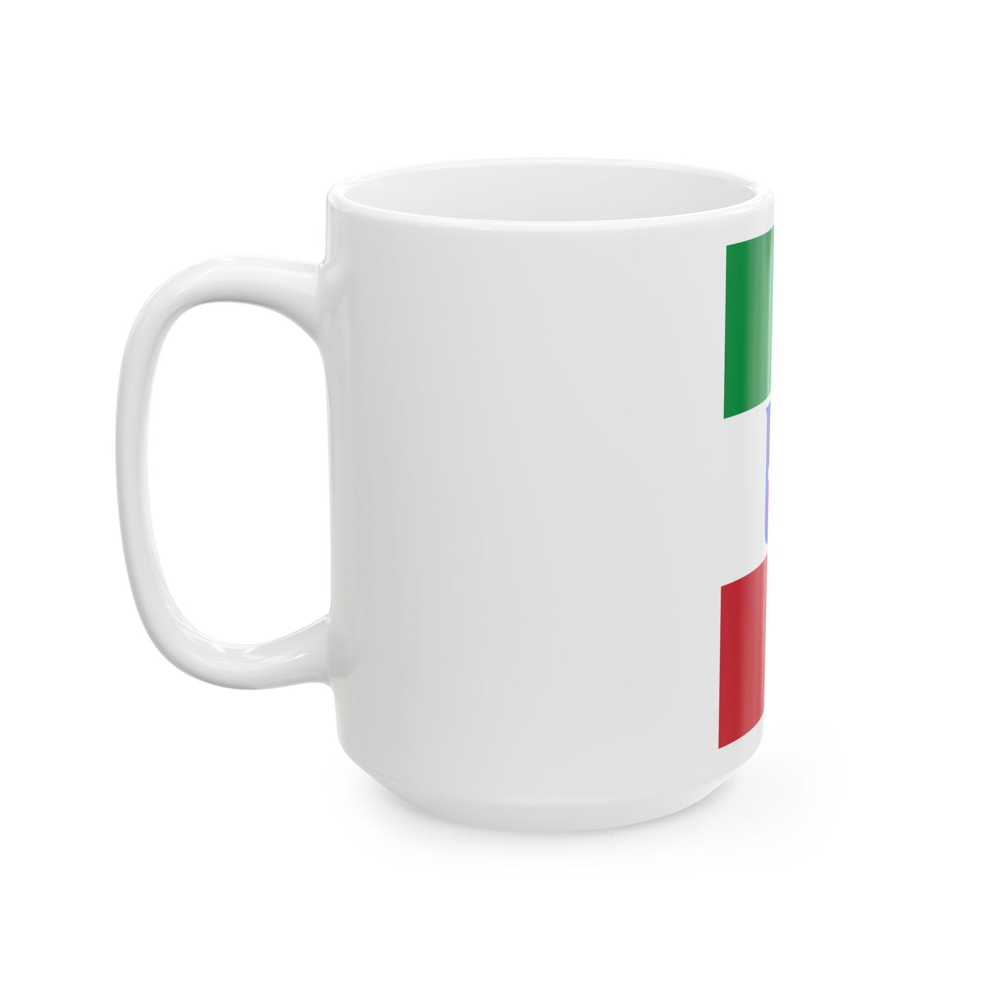 Civil flag of Italy 1861-1946 2 by 3 size hanging version (Eritrea) White Coffee Mug-Go Mug Yourself