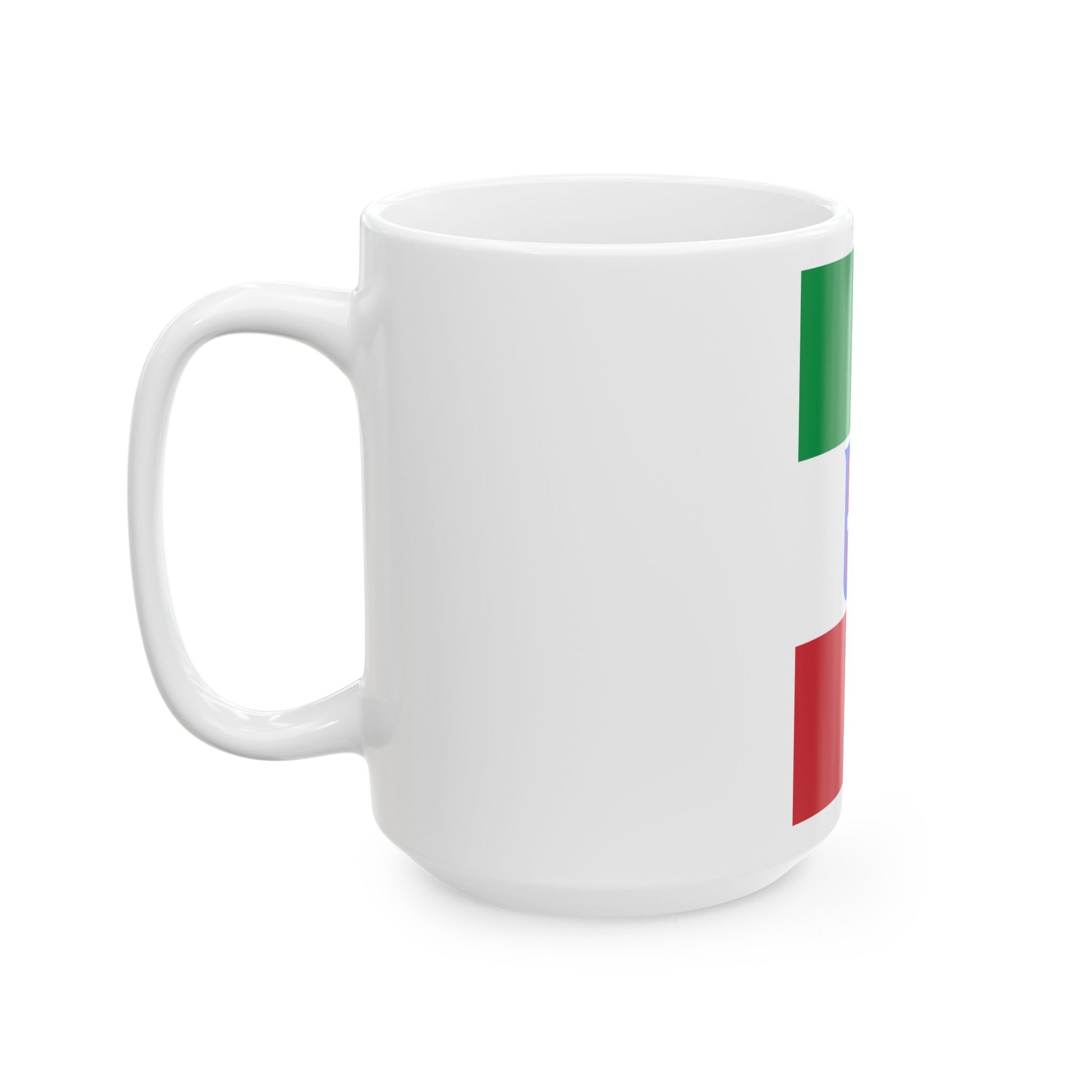 Civil flag of Italy 1861-1946 2 by 3 size hanging version (Eritrea) White Coffee Mug-Go Mug Yourself