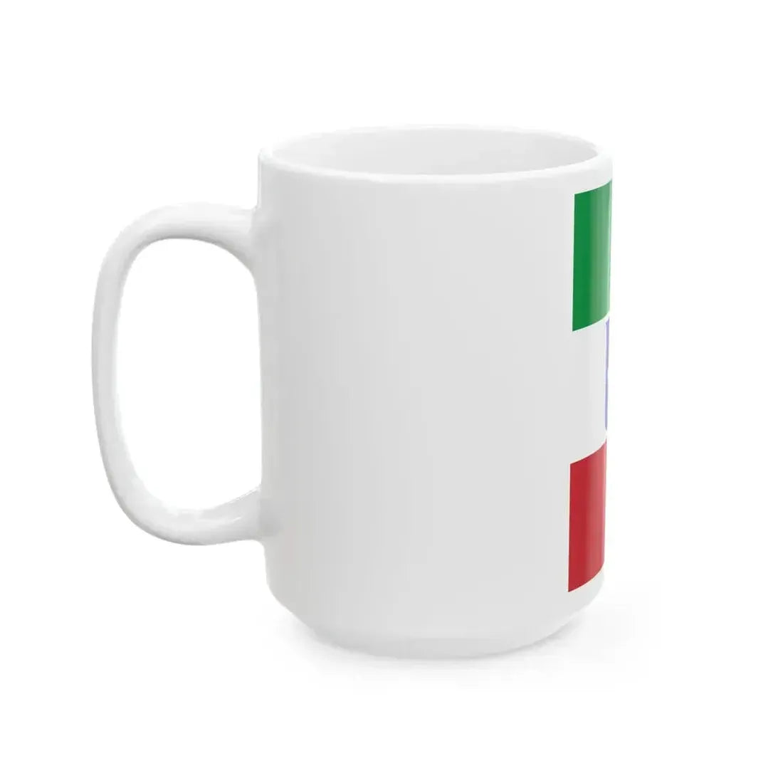 Civil flag of Italy 1861-1946 2 by 3 size hanging version (Eritrea) White Coffee Mug - Go Mug Yourself