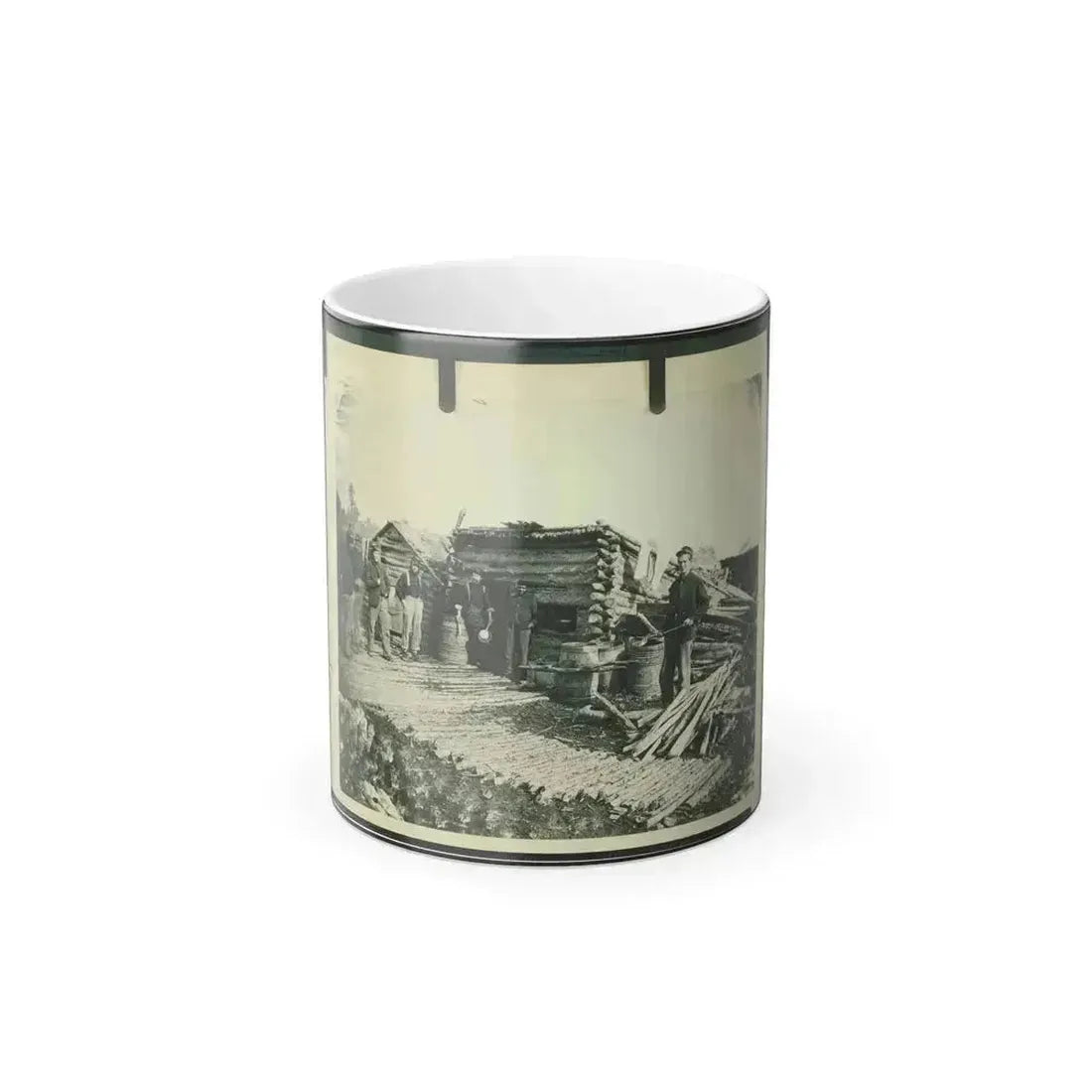 Civil War Camp of the 6Th N.Y. Artillery at Brandy Station, Virginia, Showing Union Soldiers in Front of Log Company Kitchen (U.S. Civil War) Color Changing Coffee Mug 11oz Default Title 11oz - Go Mug Yourself