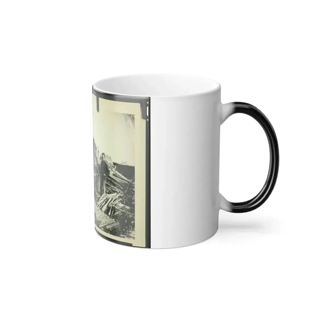 Civil War Camp of the 6Th N.Y. Artillery at Brandy Station, Virginia, Showing Union Soldiers in Front of Log Company Kitchen (U.S. Civil War) Color Changing Coffee Mug 11oz - Go Mug Yourself