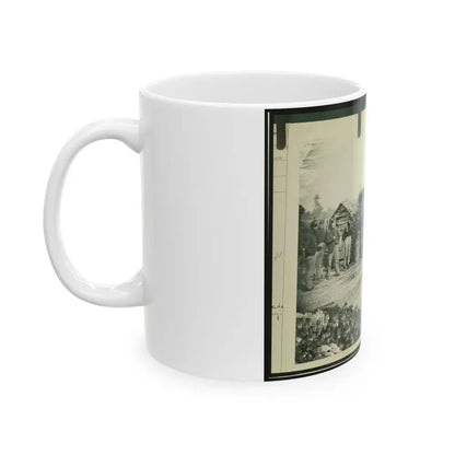 Civil War Camp Of The 6th N.Y. Artillery At Brandy Station, Virginia, Showing Union Soldiers In Front Of Log Company Kitchen (U.S. Civil War) White Coffee Mug - Go Mug Yourself