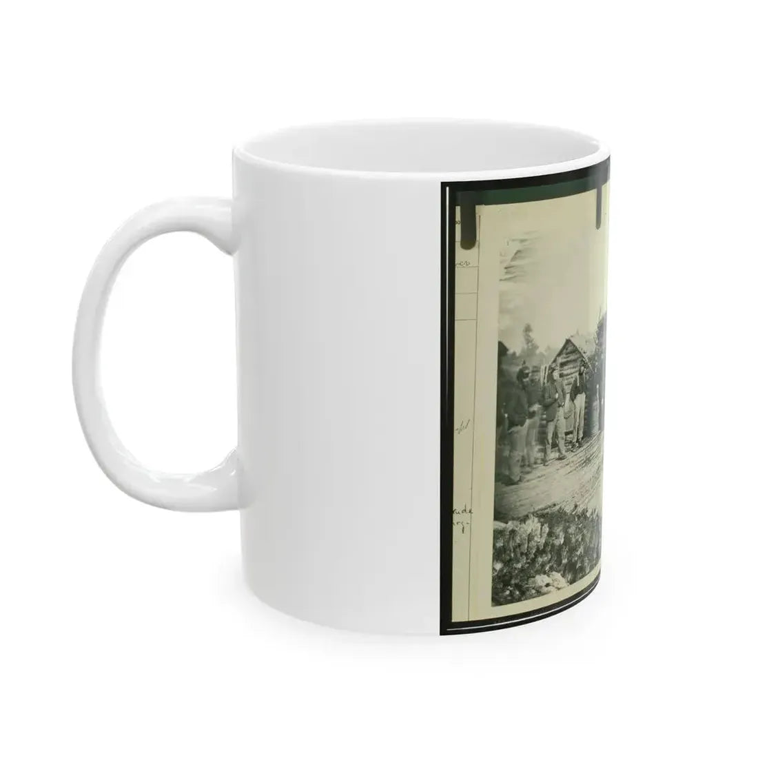 Civil War Camp Of The 6th N.Y. Artillery At Brandy Station, Virginia, Showing Union Soldiers In Front Of Log Company Kitchen (U.S. Civil War) White Coffee Mug - Go Mug Yourself