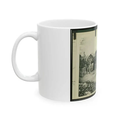 Civil War Camp Of The 6th N.Y. Artillery At Brandy Station, Virginia, Showing Union Soldiers In Front Of Log Company Kitchen (U.S. Civil War) White Coffee Mug - Go Mug Yourself
