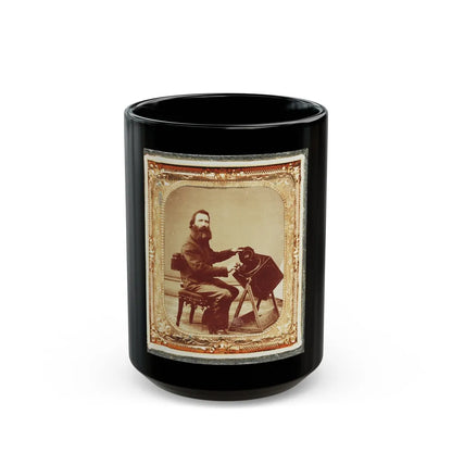 Civil War Induction Officer With Lottery Box (U.S. Civil War) Black Coffee Mug-15oz-Go Mug Yourself