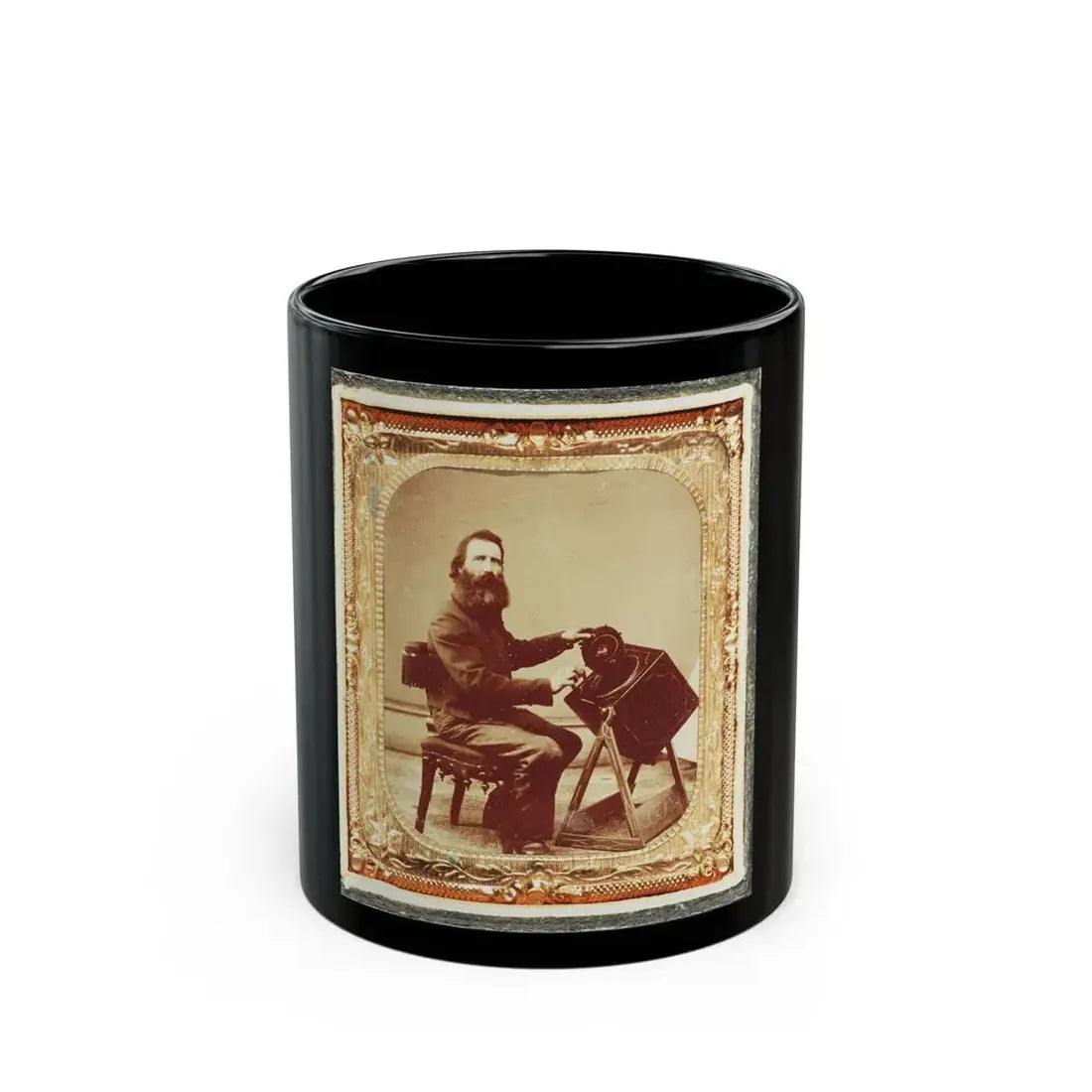 Civil War Induction Officer With Lottery Box (U.S. Civil War) Black Coffee Mug 11oz - Go Mug Yourself