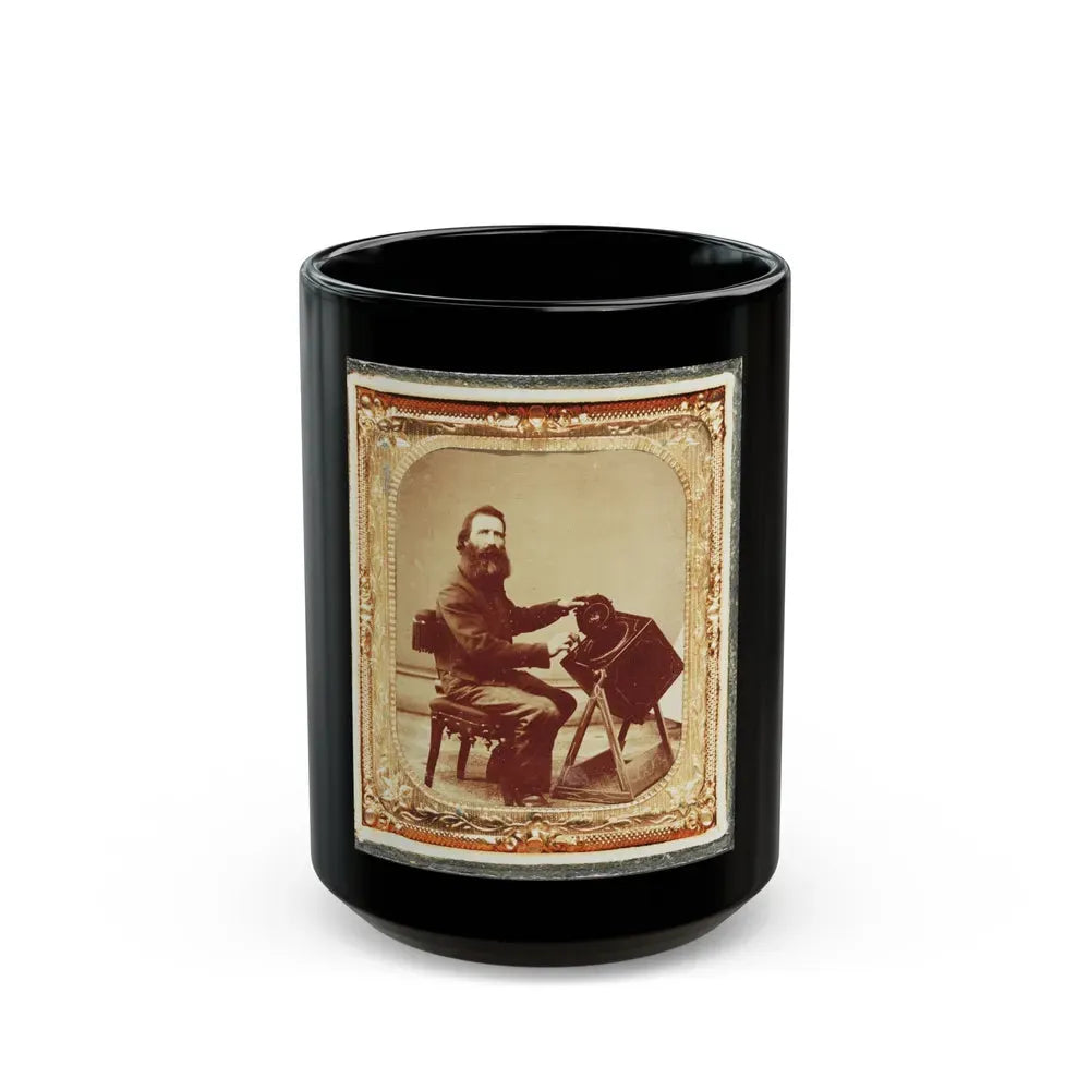 Civil War Induction Officer With Lottery Box (U.S. Civil War) Black Coffee Mug 15oz - Go Mug Yourself