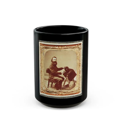 Civil War Induction Officer With Lottery Box (U.S. Civil War) Black Coffee Mug 15oz - Go Mug Yourself