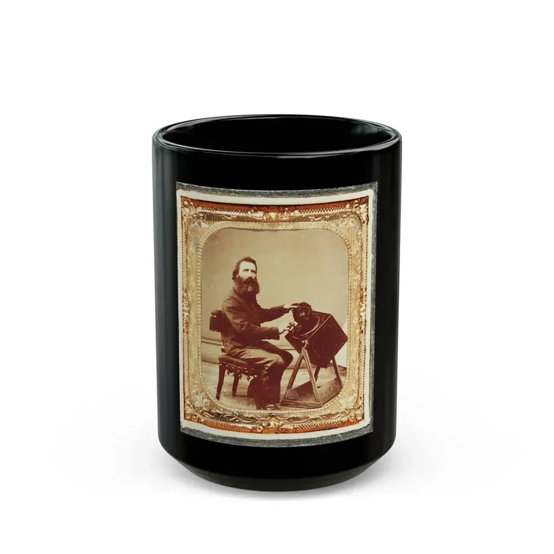 Civil War Induction Officer With Lottery Box (U.S. Civil War) Black Coffee Mug 15oz - Go Mug Yourself