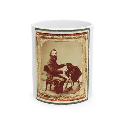Civil War Induction Officer With Lottery Box (U.S. Civil War) White Coffee Mug 11oz - Go Mug Yourself