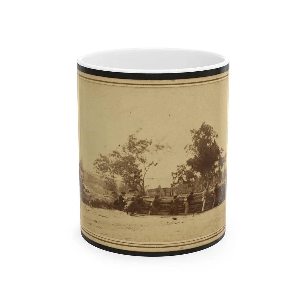 Civil War Soldiers In Action (U.S. Civil War) White Coffee Mug-11oz-Go Mug Yourself