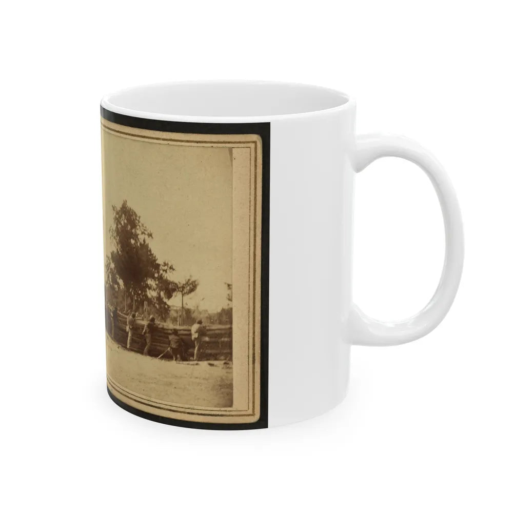 Civil War Soldiers In Action (U.S. Civil War) White Coffee Mug-Go Mug Yourself