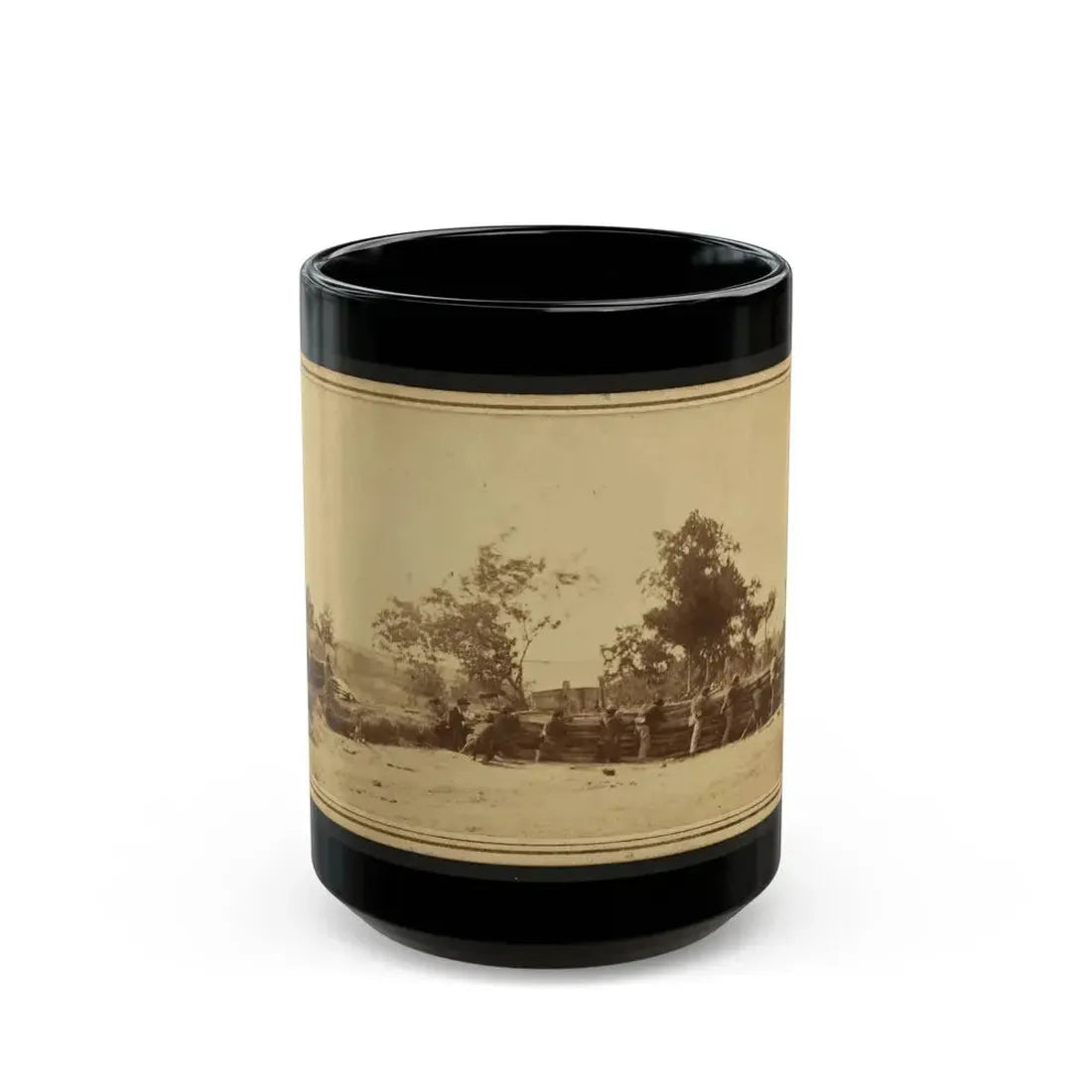 Civil War Soldiers In Action (U.S. Civil War) Black Coffee Mug 15oz - Go Mug Yourself