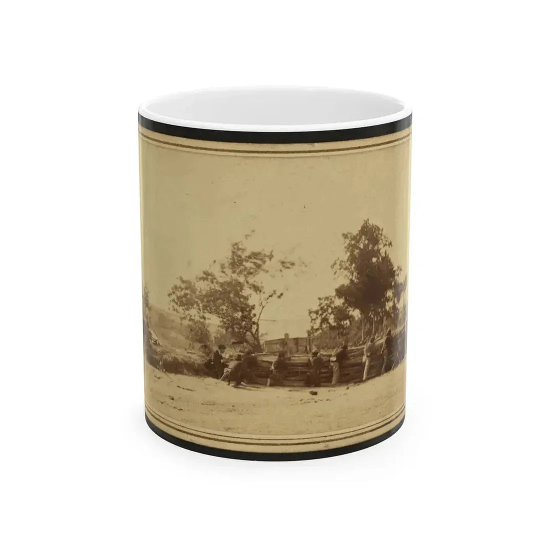 Civil War Soldiers In Action (U.S. Civil War) White Coffee Mug 11oz - Go Mug Yourself
