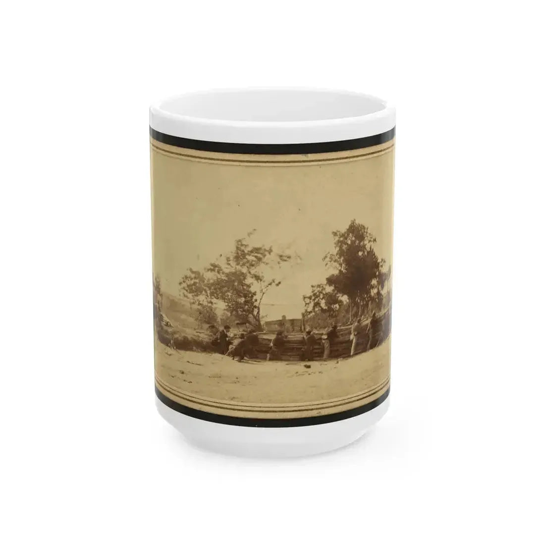Civil War Soldiers In Action (U.S. Civil War) White Coffee Mug 15oz - Go Mug Yourself