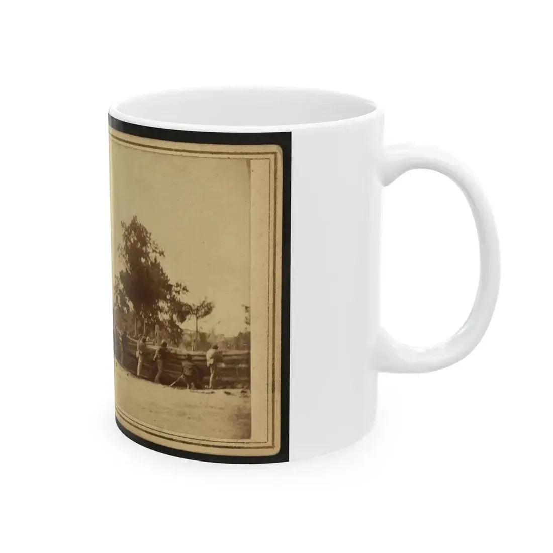 Civil War Soldiers In Action (U.S. Civil War) White Coffee Mug - Go Mug Yourself