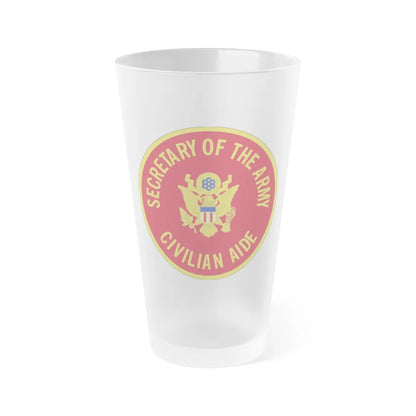 Civilian Aide to the Secretary of the (U.S. Army) Frosted Pint Glass 16oz-Go Mug Yourself