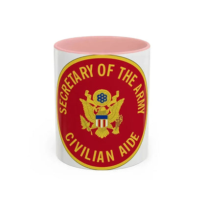 Civilian Aide to the Secretary of the (U.S. Army) Accent Coffee Mug 11oz Pink - Go Mug Yourself