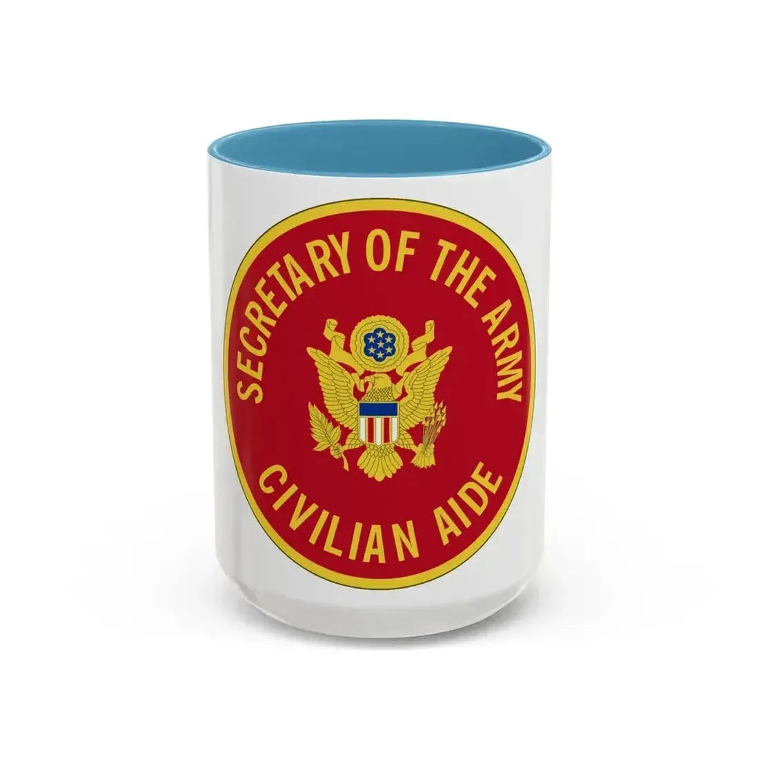 Civilian Aide to the Secretary of the (U.S. Army) Accent Coffee Mug 15oz Light Blue - Go Mug Yourself