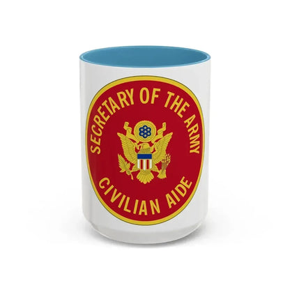 Civilian Aide to the Secretary of the (U.S. Army) Accent Coffee Mug 15oz Light Blue - Go Mug Yourself