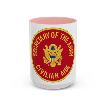 Civilian Aide to the Secretary of the (U.S. Army) Accent Coffee Mug 15oz Pink - Go Mug Yourself