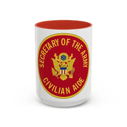 Civilian Aide to the Secretary of the (U.S. Army) Accent Coffee Mug 15oz Red - Go Mug Yourself