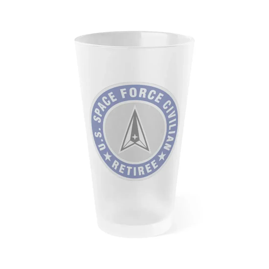 Civilian Retiree Lapel Button (U.S. Space Force) Frosted Pint Glass 16oz Default Title - Go Mug Yourself