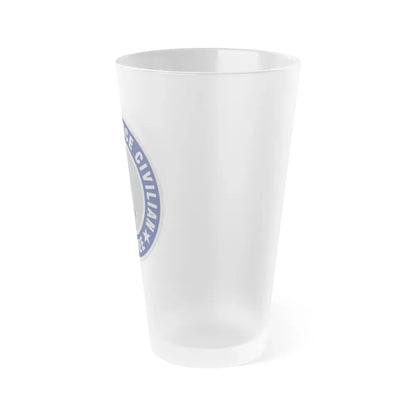 Civilian Retiree Lapel Button (U.S. Space Force) Frosted Pint Glass 16oz - Go Mug Yourself