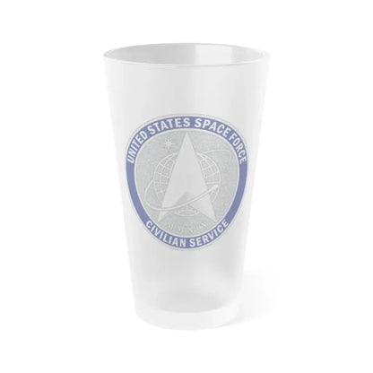 Civilian Service Lapel Button (U.S. Space Force) Frosted Pint Glass 16oz Default Title - Go Mug Yourself
