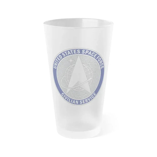 Civilian Service Lapel Button (U.S. Space Force) Frosted Pint Glass 16oz Default Title - Go Mug Yourself