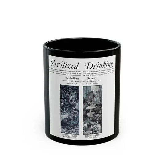 Civilized Drinking, Redbook, December 1933 - Black Coffee Mug 11oz - Go Mug Yourself