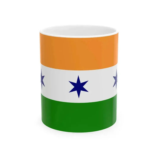 CJP-flag (India) White Coffee Mug 11oz - Go Mug Yourself