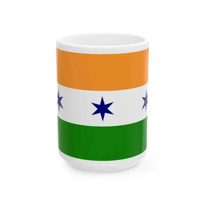 CJP-flag (India) White Coffee Mug 15oz - Go Mug Yourself