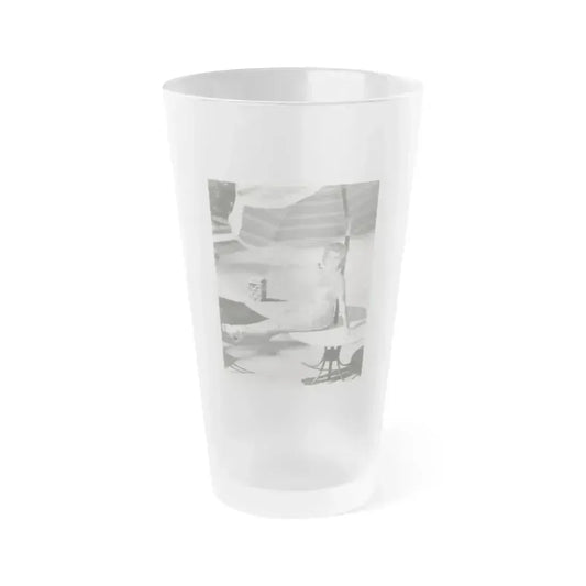 Claire Trevor #01 (Vintage Female Icon) Frosted Pint Glass 16oz 16oz Frosted - Go Mug Yourself