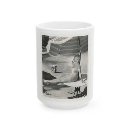 Claire Trevor #01 (Vintage Female Icon) White Coffee Mug 15oz - Go Mug Yourself